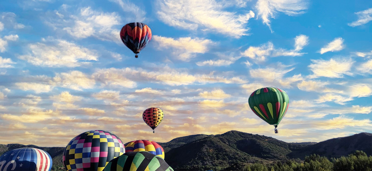 hotairballoons Hot Air Balloons taking off during Snowmass Balloon Festival